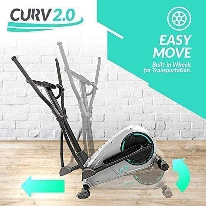 Curv 2.0 | Curv Mini | Elliptical Cross Trainers | Seated under Desk Elliptical Trainer | Exercise Step Machine | Adjustable Resistance | LCD Screen | Bluetooth | Black | Grey