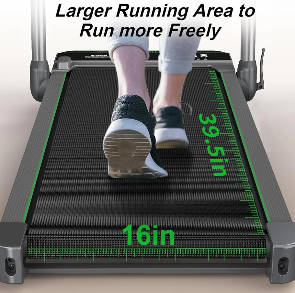 2-in-1 Folding Under Desk Treadmill for Home and Office with Remote Control, App Integration, and LED display