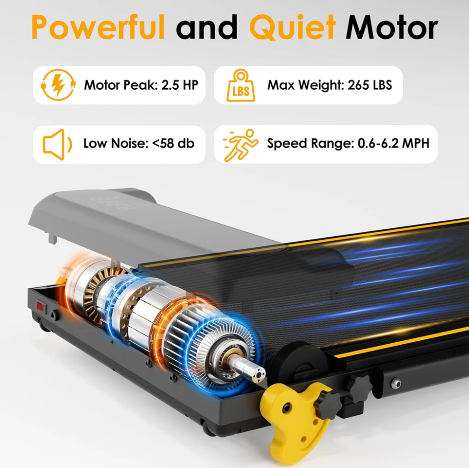 Walking Pad Treadmill with Incline and Lights, under Desk Treadmill with Incline for Home Office, 3 in 1 Portable Treadmill with LED Display and APP