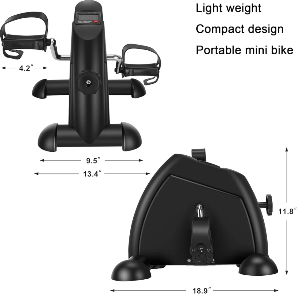 Portable Pedal Mini Exercise Bike for Cycling Exercise with Low - Med Resistance