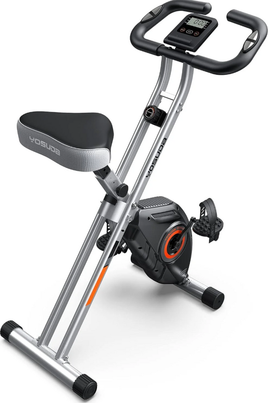 Folding Stationary Exercise Bike for Home Gyms and easy storage