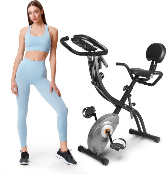 Foldable Magnetic 3-in-1 Exercise Bike for Home Fitness - Upright and Recumbent Indoor Stationary Bike