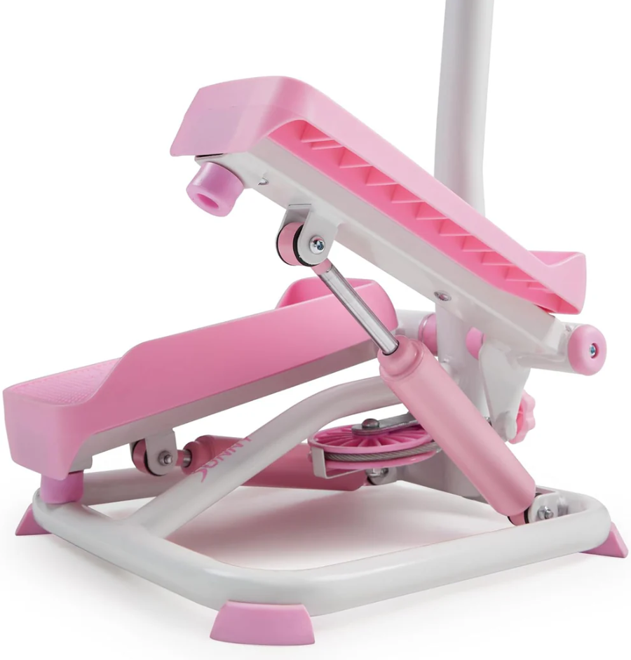 Total Body 2-In-1 Stepper Machine, Total Body Workout, Adjustable Hydraulic, LCD Monitor, Resistance Bands, Non-Slip Pedals