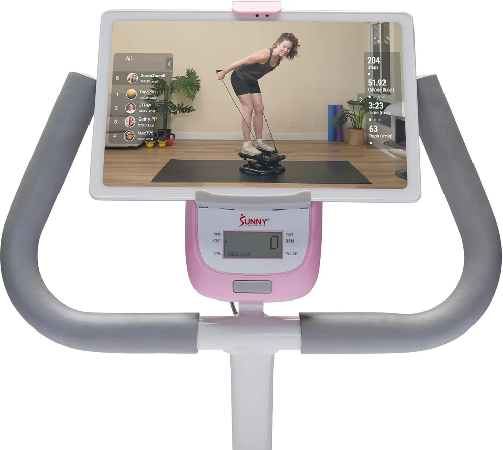 Total Body 2-In-1 Stepper Machine, Total Body Workout, Adjustable Hydraulic, LCD Monitor, Resistance Bands, Non-Slip Pedals