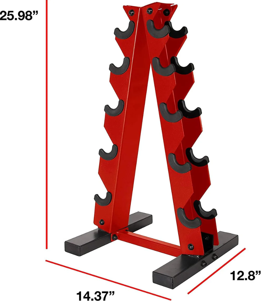 150 lb Dumbbell Set with Storage Rack, Color Series