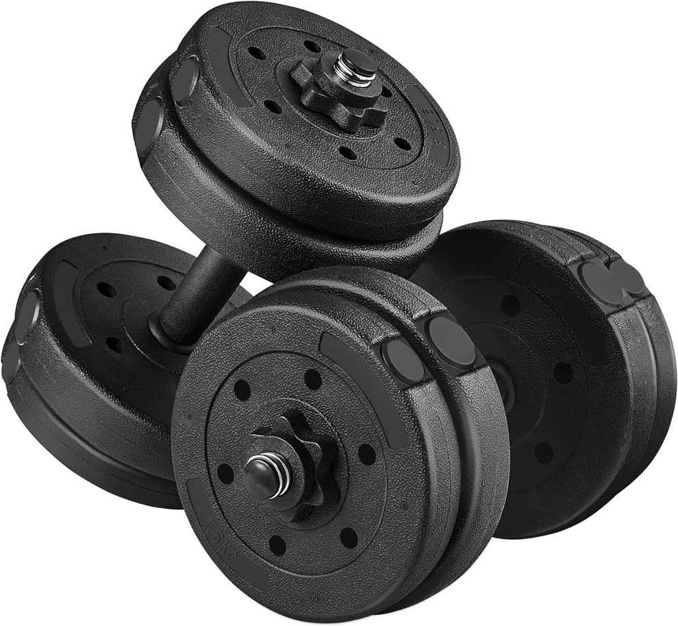 Adjustable Dumbbell Weight Set for Home Gym - Versatile Strength Training Equipment with 4 Spinlock Collars, 33LB for Men and Women