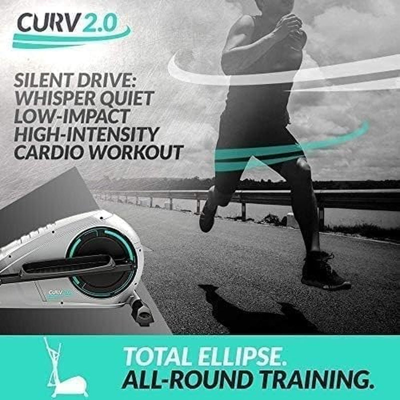 Curv 2.0 | Curv Mini | Elliptical Cross Trainers | Seated under Desk Elliptical Trainer | Exercise Step Machine | Adjustable Resistance | LCD Screen | Bluetooth | Black | Grey