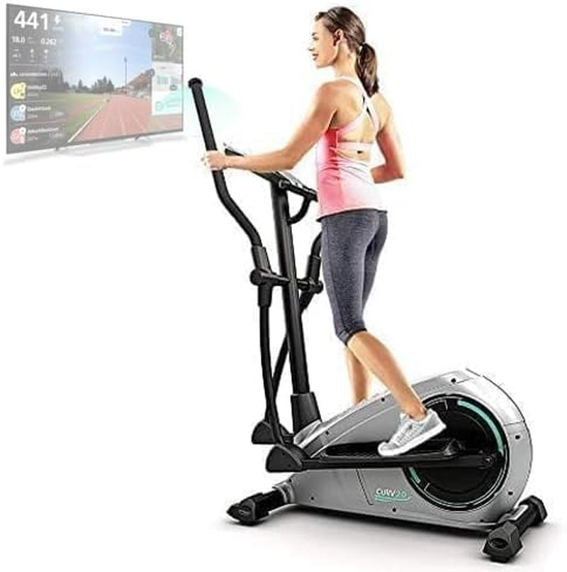 Curv 2.0 | Curv Mini | Elliptical Cross Trainers | Seated under Desk Elliptical Trainer | Exercise Step Machine | Adjustable Resistance | LCD Screen | Bluetooth | Black | Grey